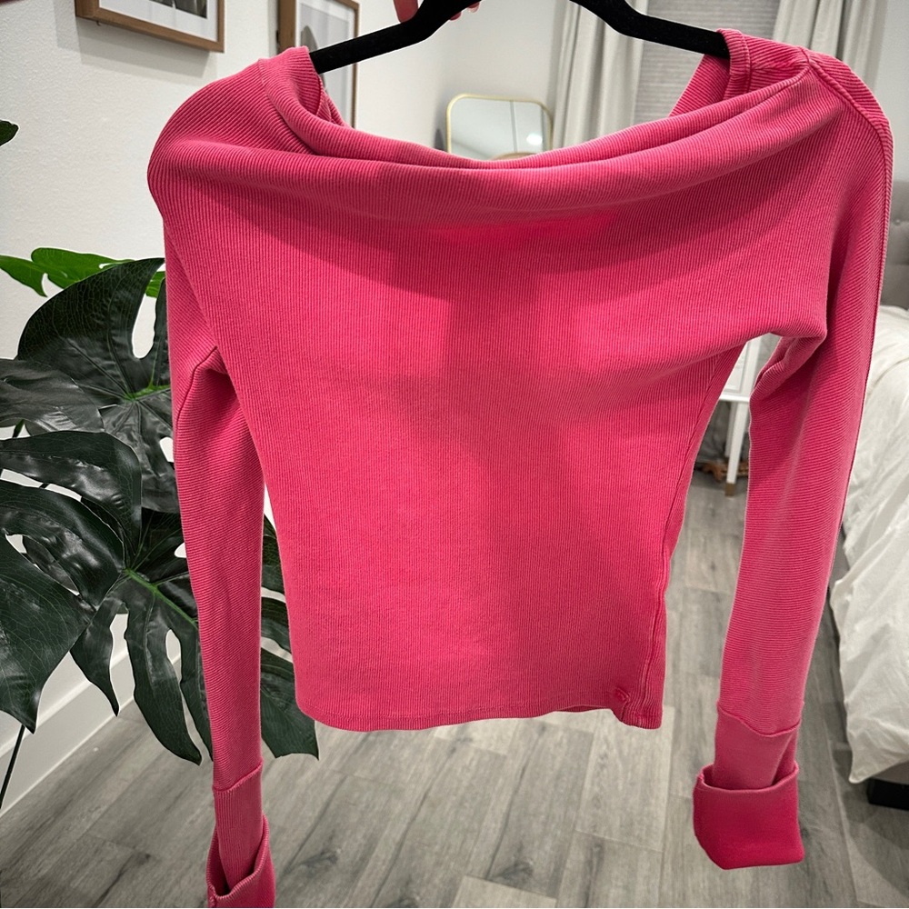 NWOT Free People We The Free Gigi off the shoulder  Long sleeve tee top shirt